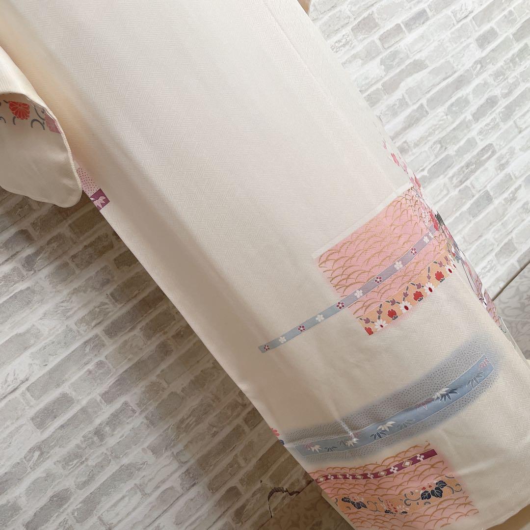 訪問着　フルセット　花ぐるま　金彩加工　華やか　入学式　卒業式　着物　I8