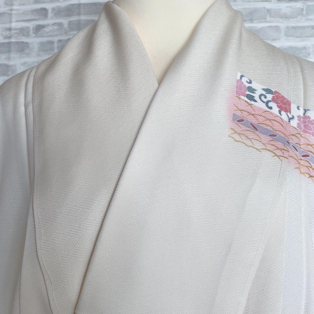 訪問着　フルセット　花ぐるま　金彩加工　華やか　入学式　卒業式　着物　I8