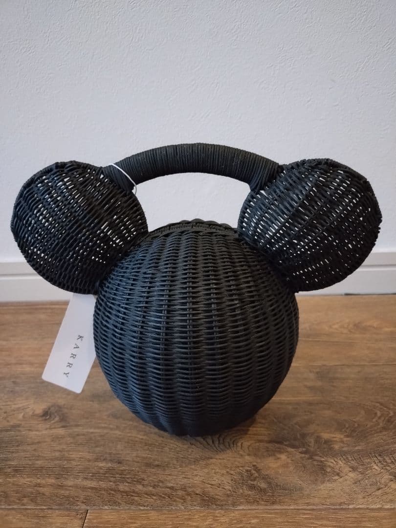 KARRY ミッキー耳付きかごバッグ ブラック