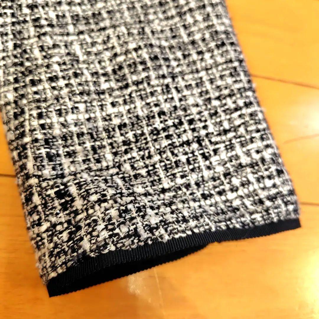 お*ん様 レリアン 近年モデル ノーカラー白黒ツイードジャケット11L