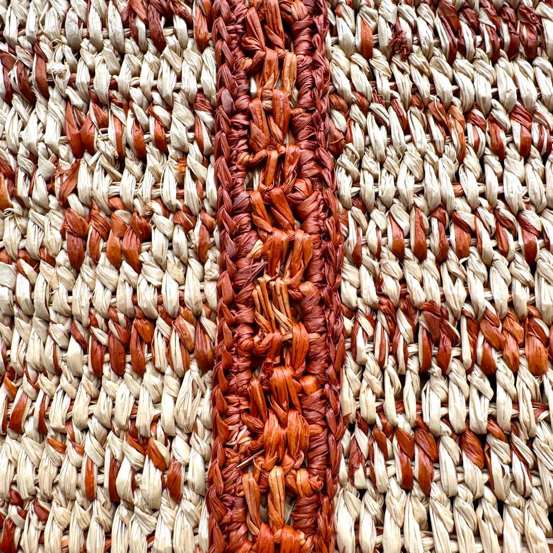 ★新品★ヴァネッサブリューノ　かごバッグ　ラフィア　大きいサイズ　ナチュラル