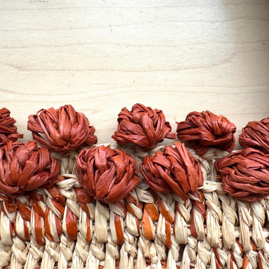 ★新品★ヴァネッサブリューノ　かごバッグ　ラフィア　大きいサイズ　ナチュラル