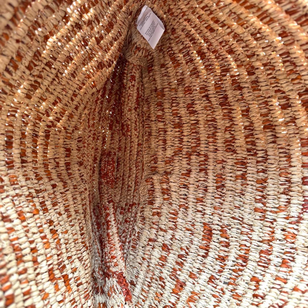 ★新品★ヴァネッサブリューノ　かごバッグ　ラフィア　大きいサイズ　ナチュラル