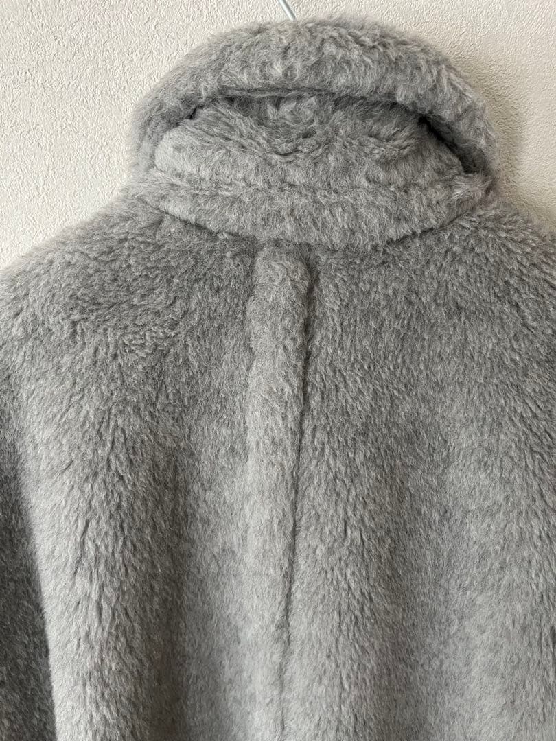 MAX MARA マックスマーラ　テディケープ　ライトグレー　フリーサイズ