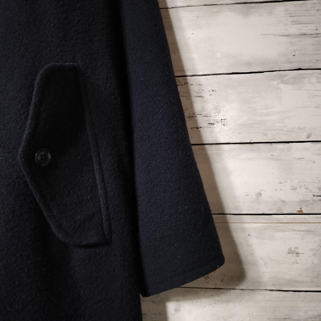 ワイズY's ヨウジヤマモト ノーカラーロングコート ダブルボタン ラグラン袖