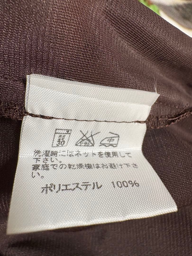 ISSEYMIYAKEブラウンドット柄ワンピース