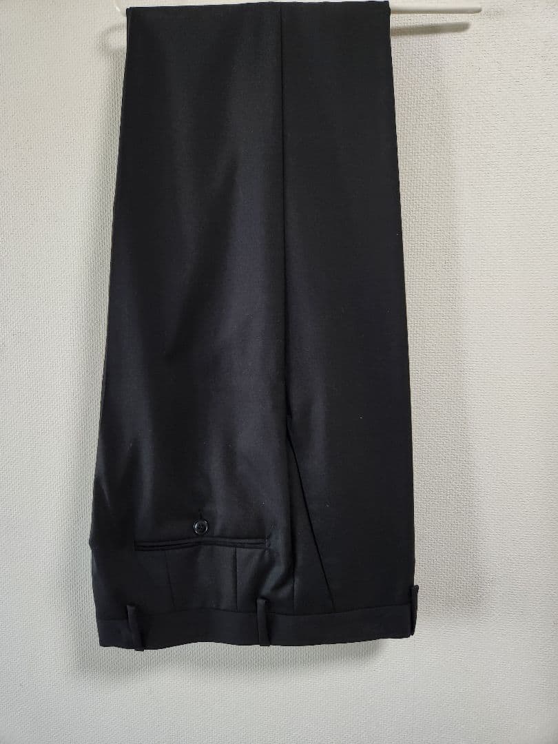 LARDINI ウールスーツ ブラック 46　ロロ・ピアーナ