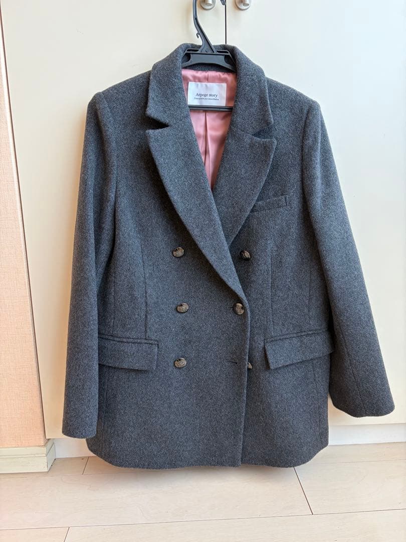 Arpege Story ダブルブレストジャコットグレー