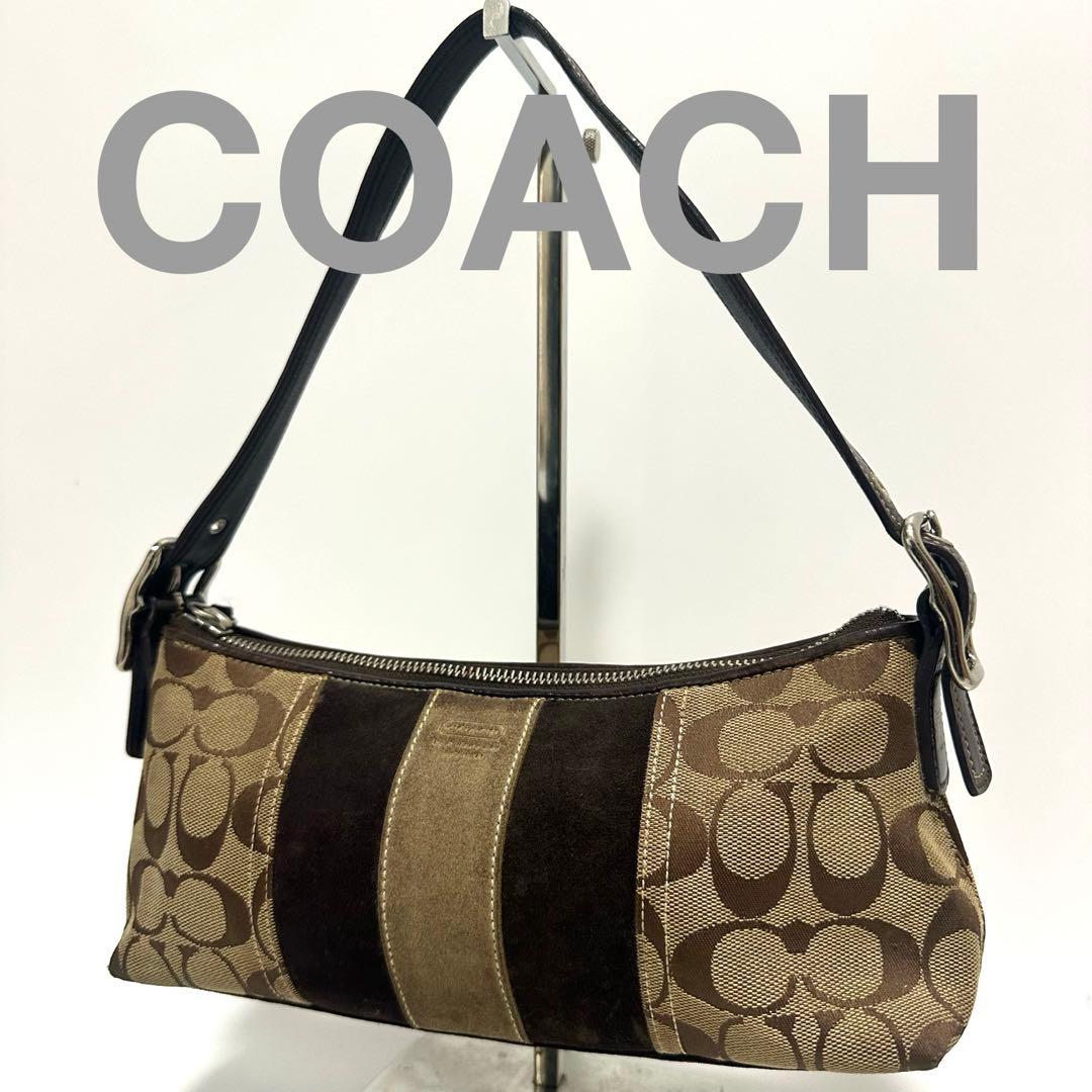 COACH コーチ ワンショルダー　アクセサリーポーチ シグネチャー　8K09