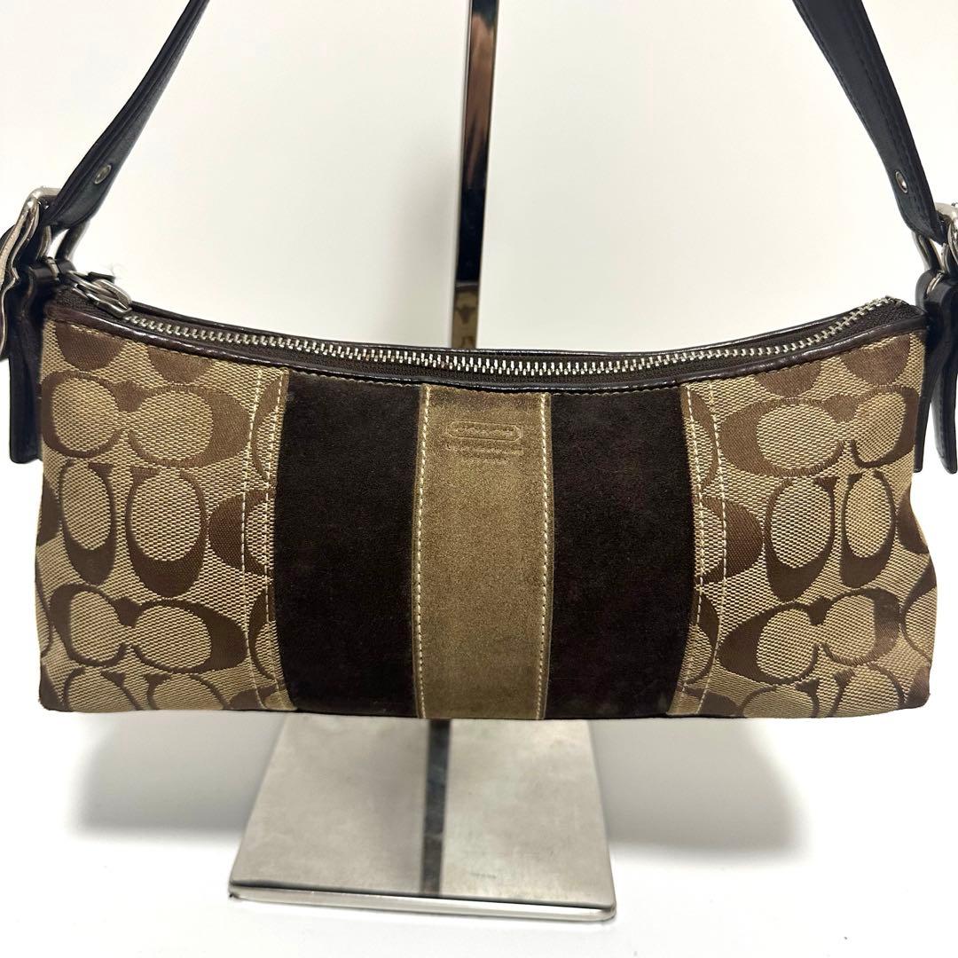 COACH コーチ ワンショルダー　アクセサリーポーチ シグネチャー　8K09