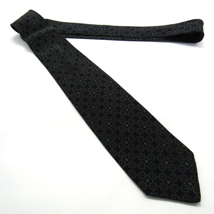 【CHANEL】シャネル ネクタイ ネイビー ドット柄 ロゴ メンズ ブランド