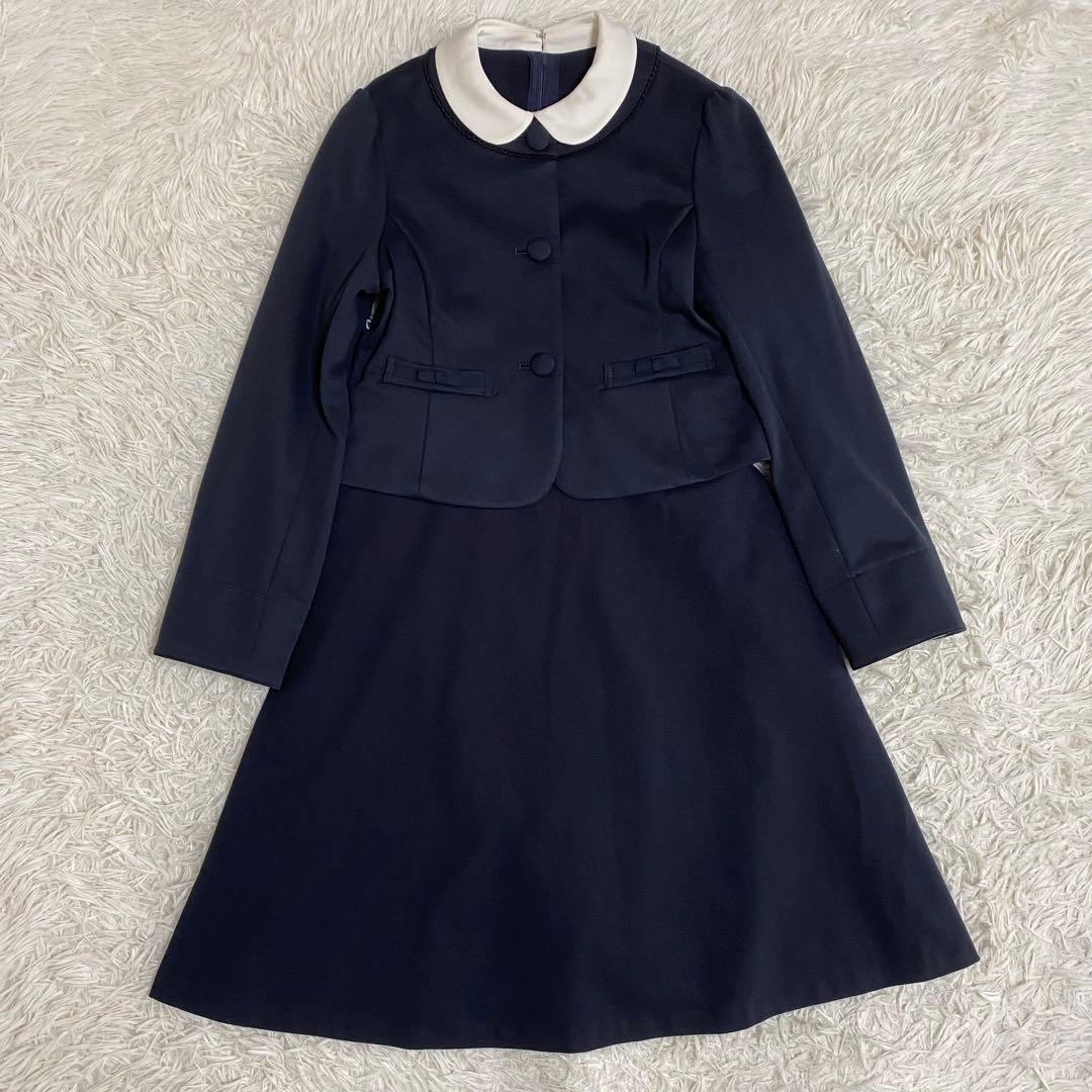 美品✨組曲　フォーマルセットアップ　ワンピース＋ボレロ　紺　160cm 近年
