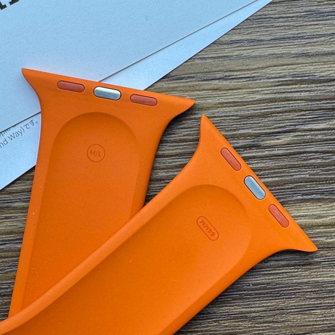 2291 Apple Watch エルメス　オレンジ　ラバー　スポーツバンド