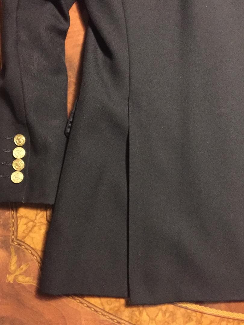 良品 BURBERRY・Wブレザー/テーラードJKT・AB4・金ボタン・紺色