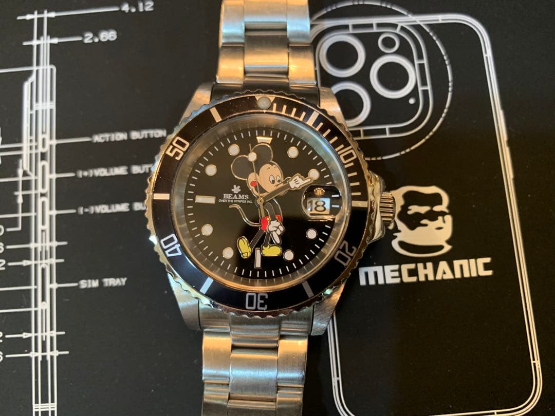 BEAMS×OVER THE STRiPES×ミッキーマウス 腕時計