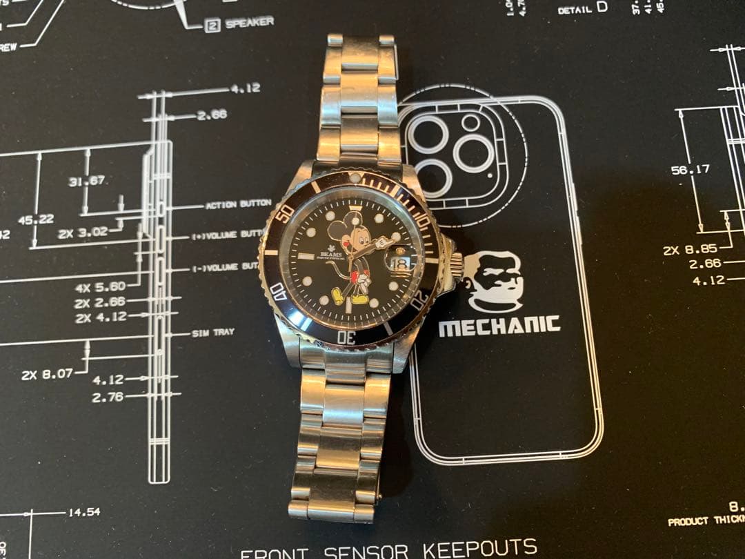 BEAMS×OVER THE STRiPES×ミッキーマウス 腕時計