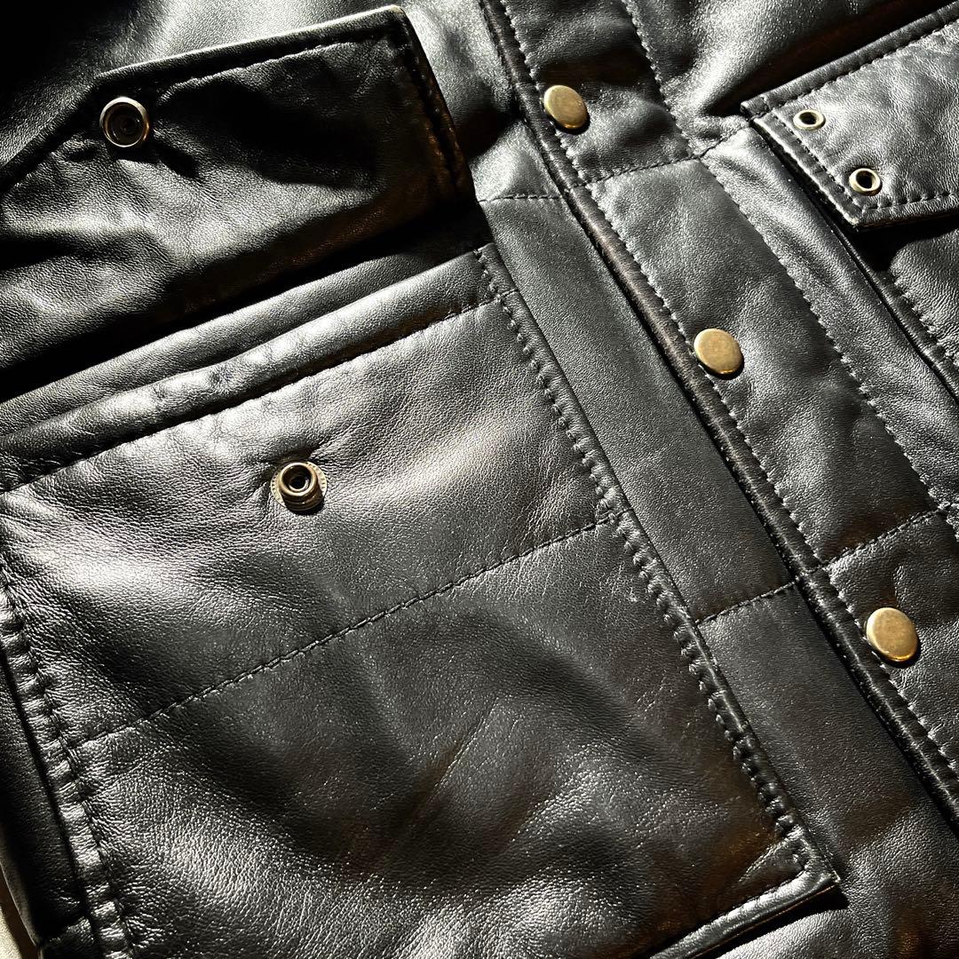 オール牛革　デグナー　レザージャケット　バイカー　バイクジャケット　本革　M