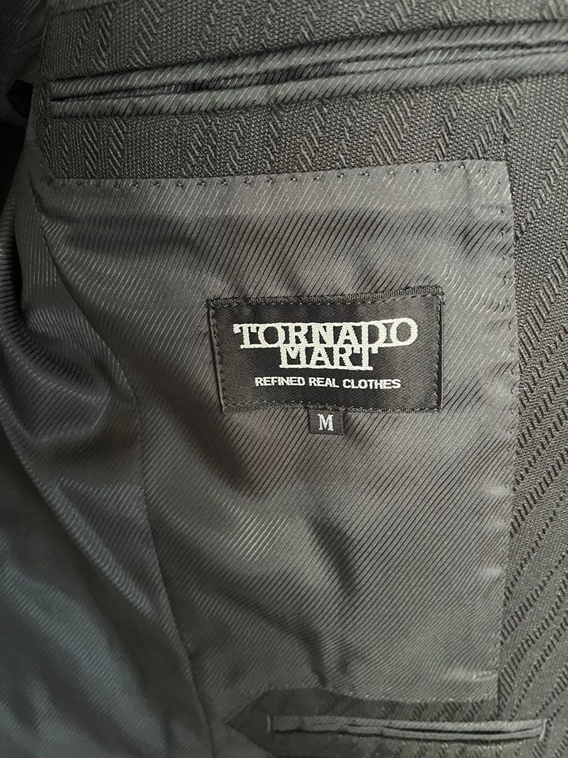 トルネードマート　ゼブラ柄ブラックスーツ 3点セット　上M 下S