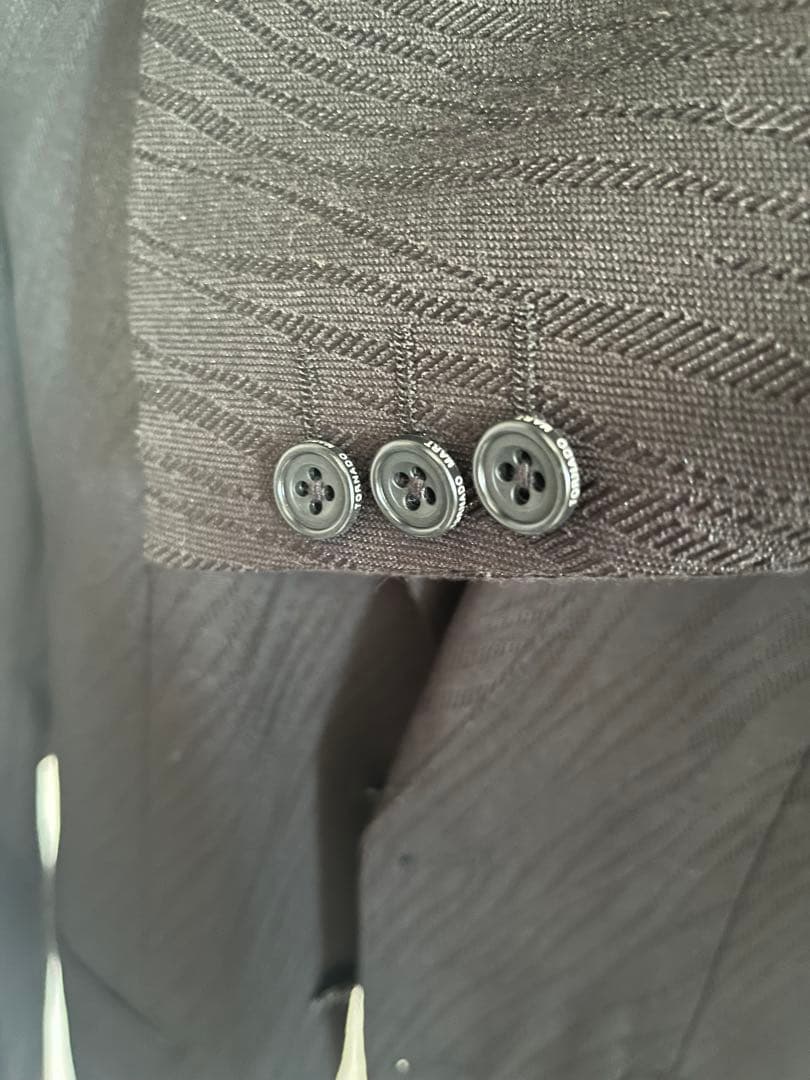 トルネードマート　ゼブラ柄ブラックスーツ 3点セット　上M 下S