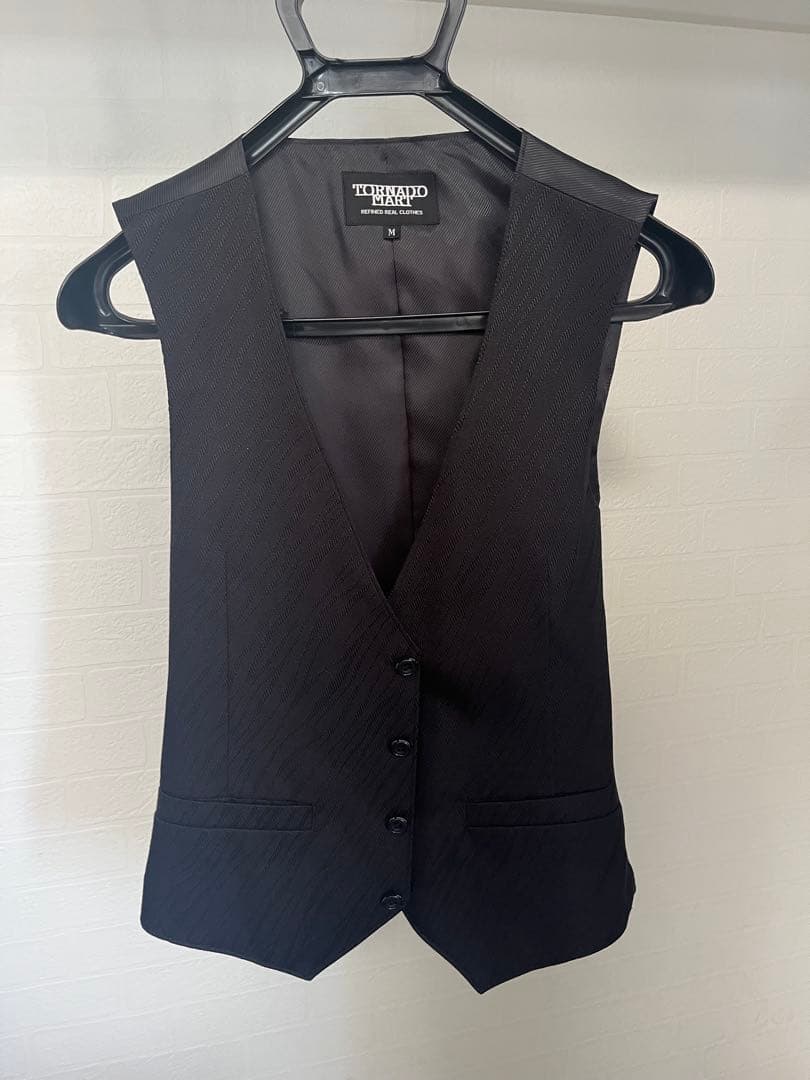 トルネードマート　ゼブラ柄ブラックスーツ 3点セット　上M 下S