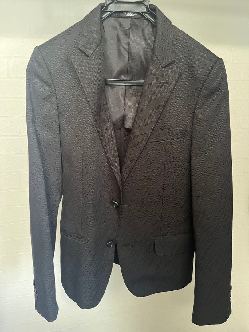 トルネードマート　ゼブラ柄ブラックスーツ 3点セット　上M 下S