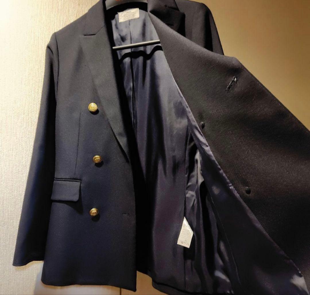 ジャーナルスタンダード　極美品T/Wギャバネイビーブレザー　ダブル　ジャケット