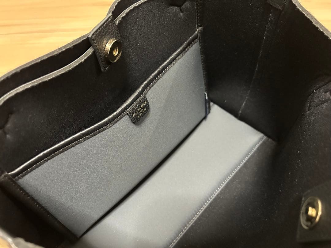 極美品✨PELLE MORBIDA ミニトートバッグ チャコールグレー 人気色