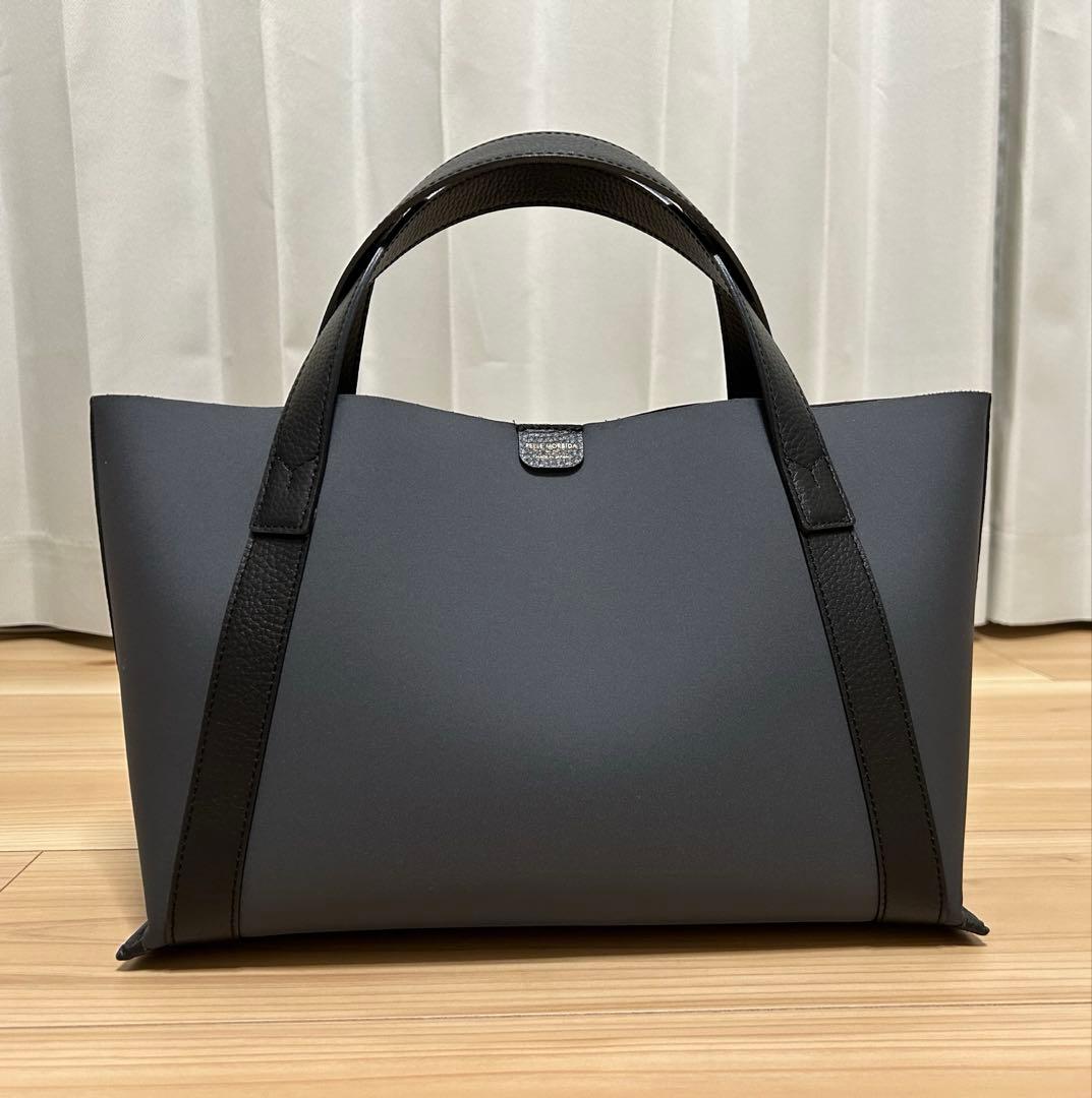 極美品✨PELLE MORBIDA ミニトートバッグ チャコールグレー 人気色