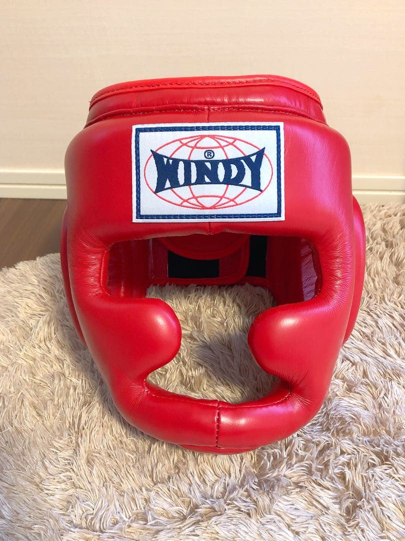 【新品未使用】WINDY ボクシングヘッドギア HP-3 M レッドヘッドガード