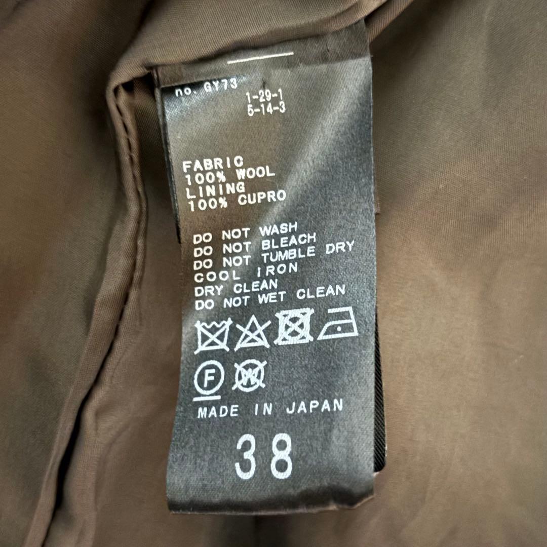 美品✨IENA ラムウール ノーカラーコート ブラック ロング レディース38