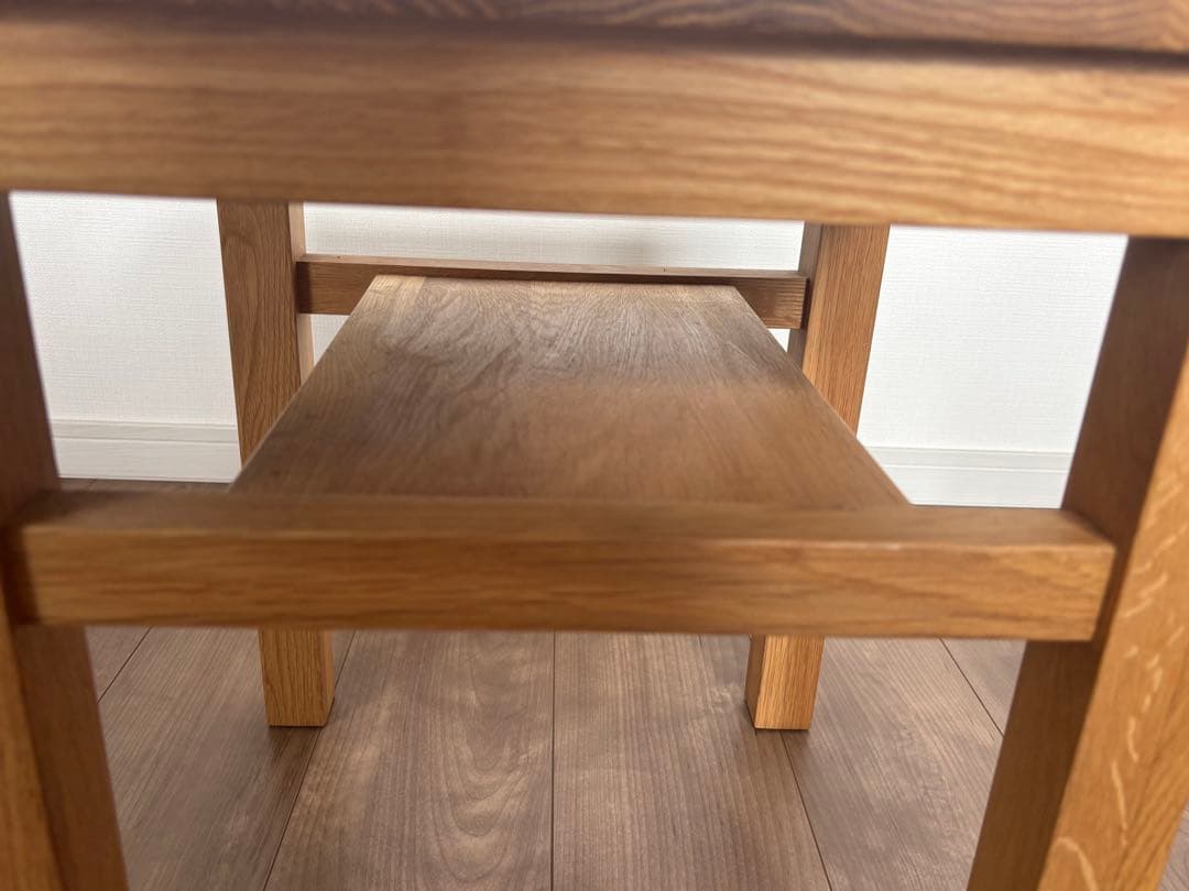 無印良品　サイドテーブル　オーク無垢材