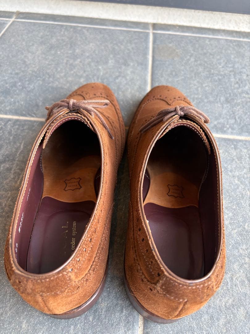 本日売り切り限定値引き中リーガルREGAL スエード茶色オーダー革靴26.5cm