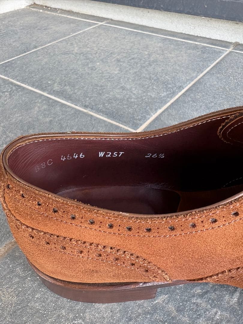 本日売り切り限定値引き中リーガルREGAL スエード茶色オーダー革靴26.5cm