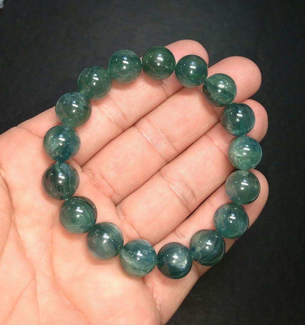 専用【極上,美品】グリーンカイヤナイト　１２㎜　ブレスレット　希少　レア　天然