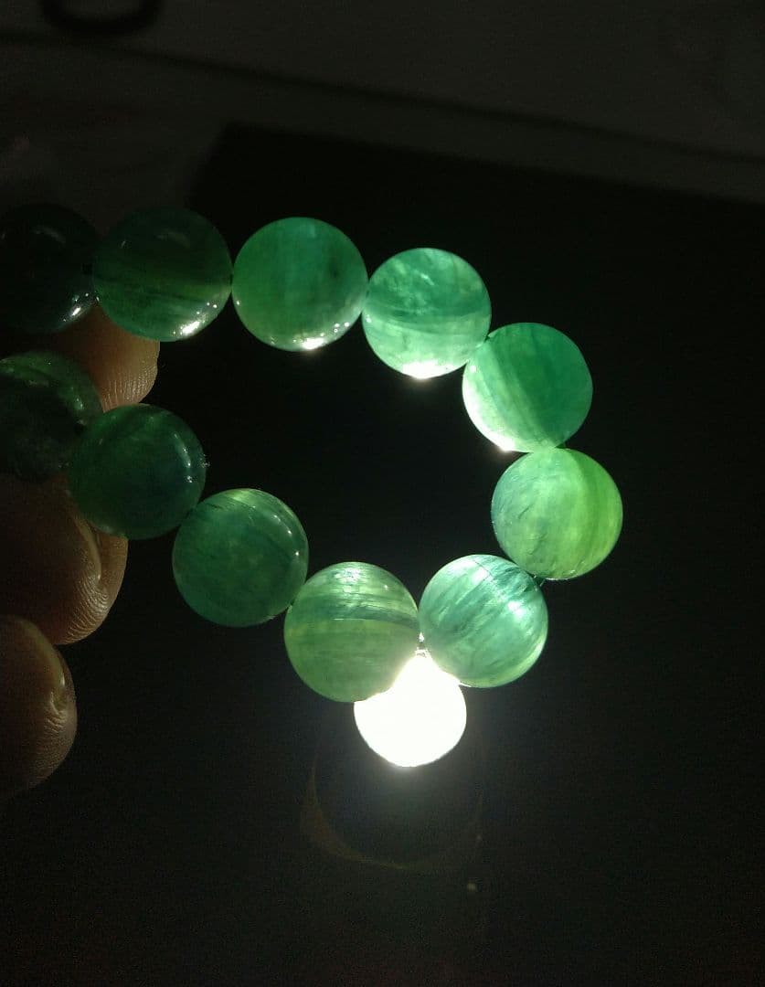 専用【極上,美品】グリーンカイヤナイト　１２㎜　ブレスレット　希少　レア　天然