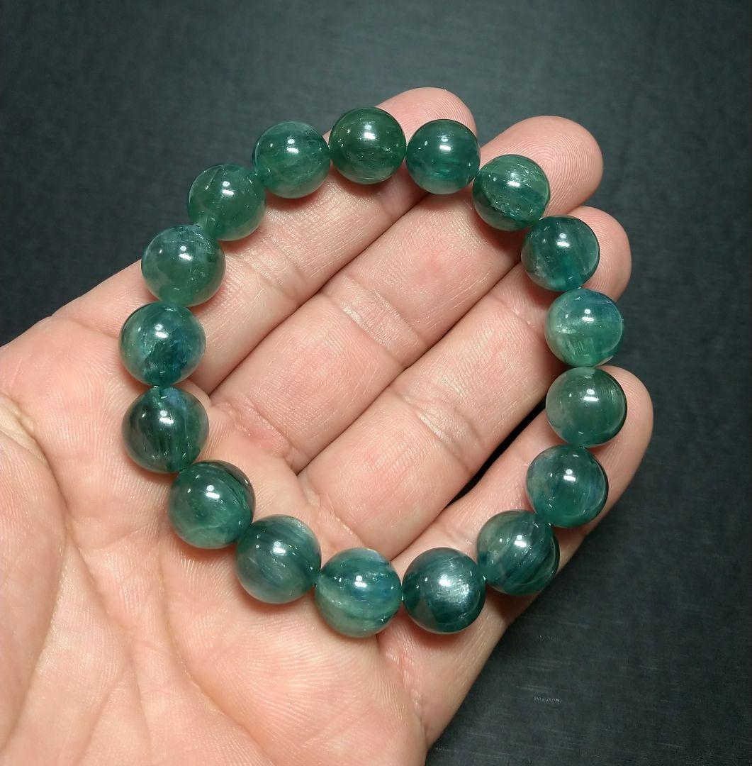 専用【極上,美品】グリーンカイヤナイト　１２㎜　ブレスレット　希少　レア　天然