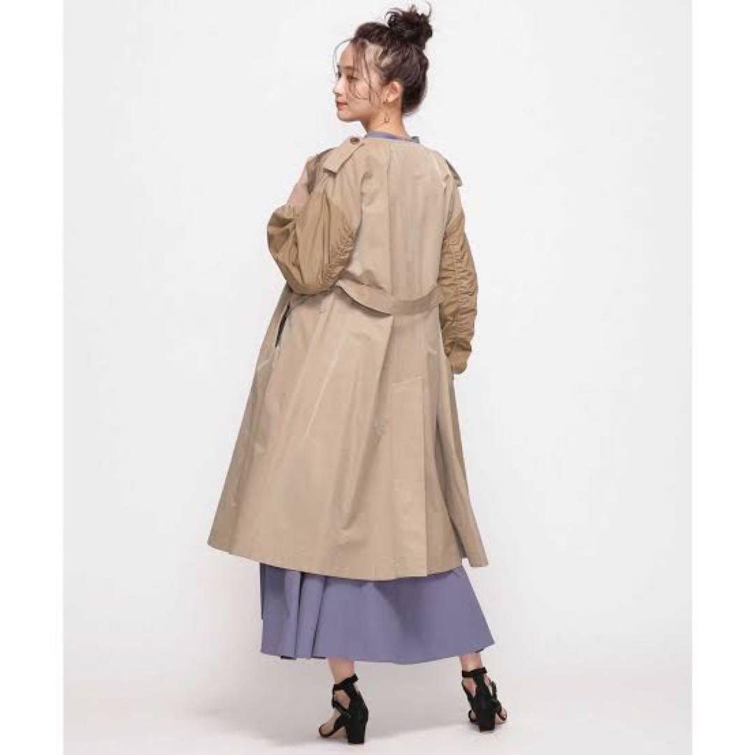 MUVEIL WORK/ナノ・ユニバース別注ノーカラートレンチ