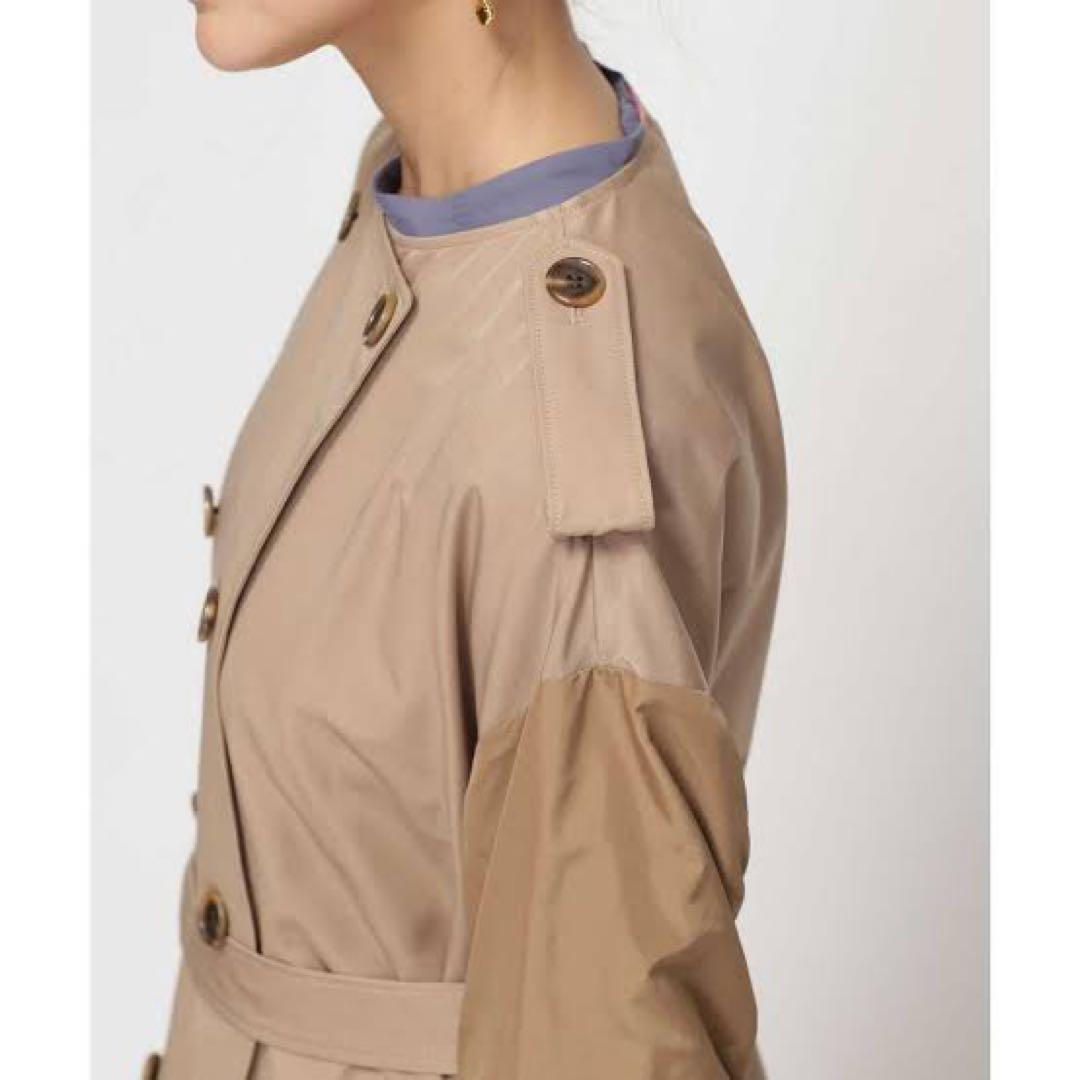 MUVEIL WORK/ナノ・ユニバース別注ノーカラートレンチ