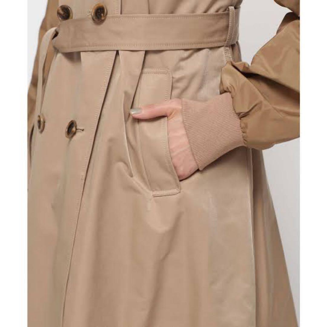 MUVEIL WORK/ナノ・ユニバース別注ノーカラートレンチ