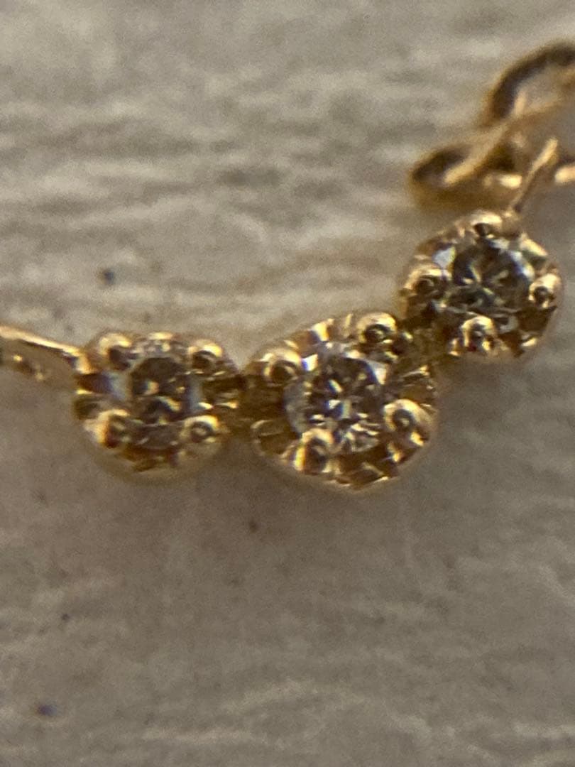 さ*ぼ様 美品　アガット　k10 ダイヤモンド　ネックレス