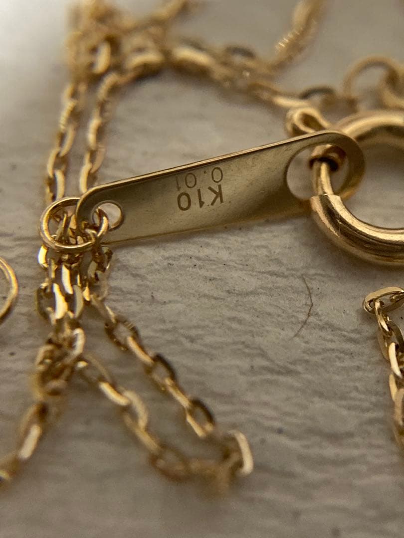 さ*ぼ様 美品　アガット　k10 ダイヤモンド　ネックレス