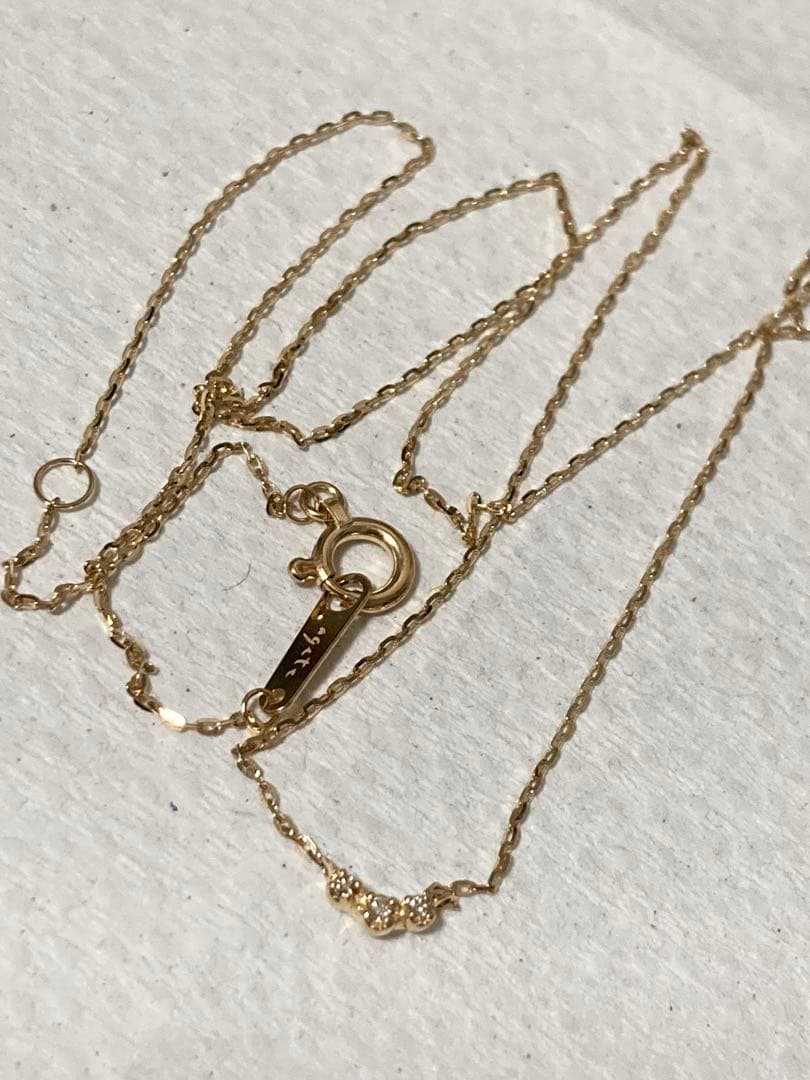 さ*ぼ様 美品　アガット　k10 ダイヤモンド　ネックレス