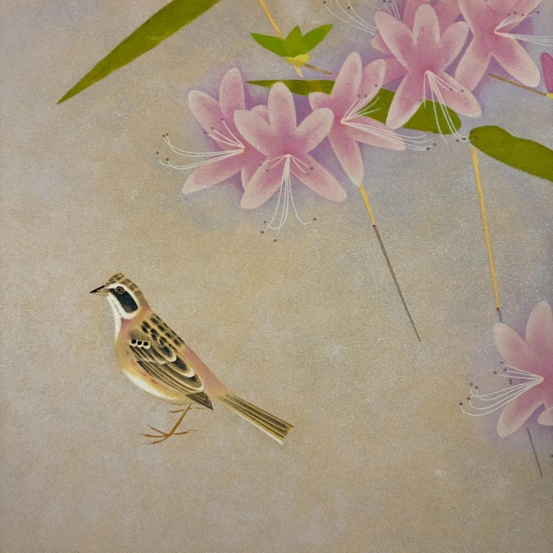 美品 上村松篁「花鳥四季」全4枚揃 リトグラフ 直筆サイン入 額縁付属 完品