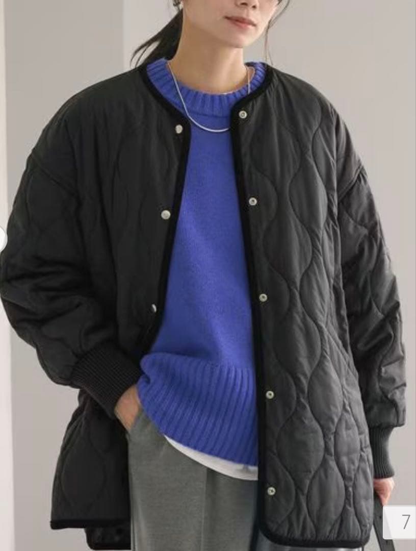 グリーンレーベル　リバーシブルキルティングブルゾン XS-S