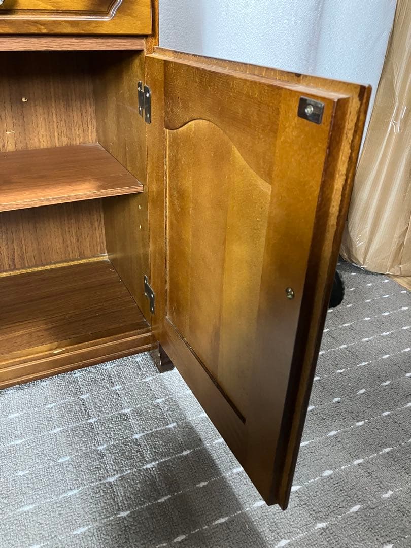 最終値下げ　カリモク コロニアル サイドチェスト / レトロ電話台 キャビネット