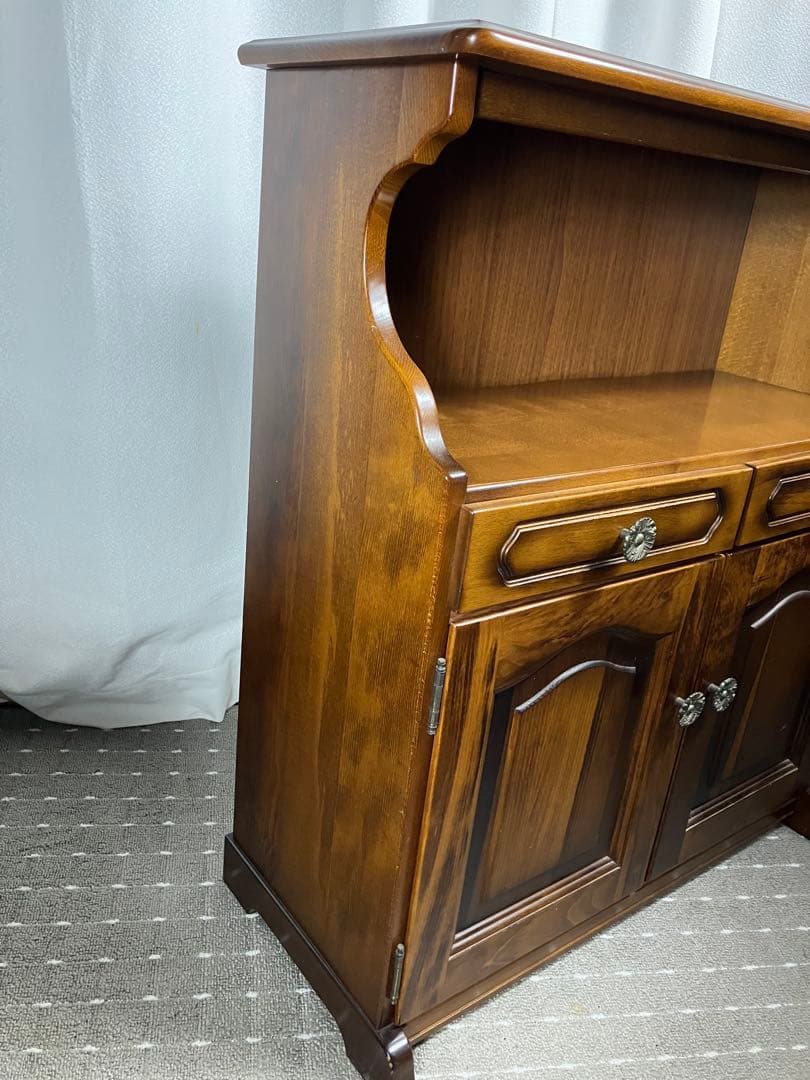 最終値下げ　カリモク コロニアル サイドチェスト / レトロ電話台 キャビネット