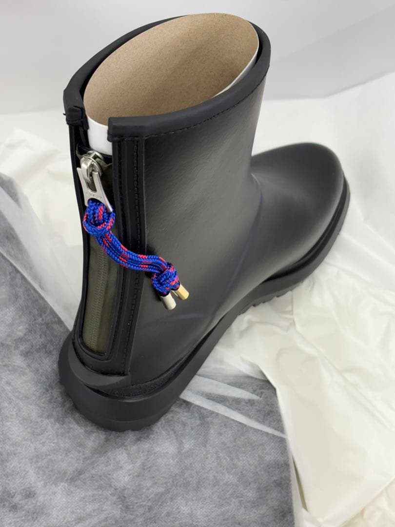 新品 箱 タグ付 サカイ sacai Rubber Boots バックジップ
