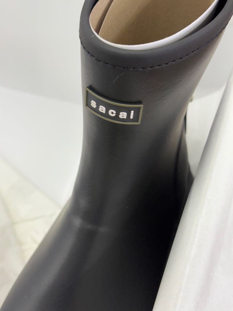 新品 箱 タグ付 サカイ sacai Rubber Boots バックジップ