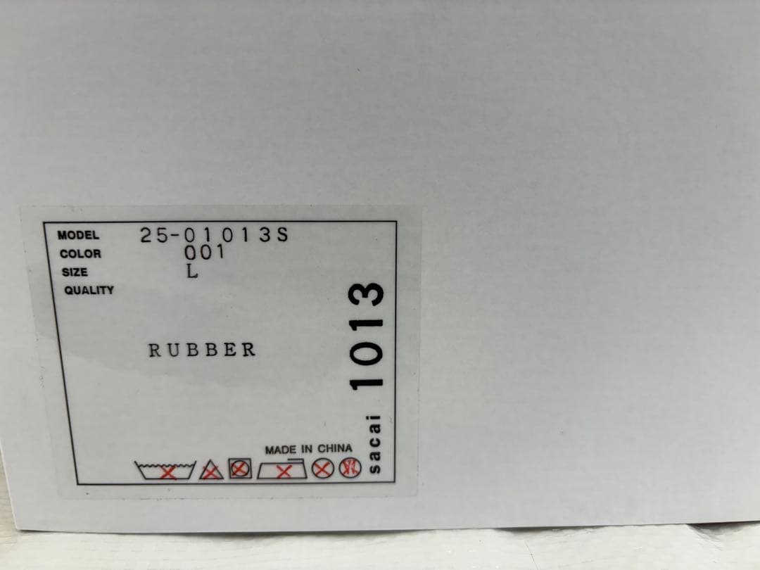 新品 箱 タグ付 サカイ sacai Rubber Boots バックジップ