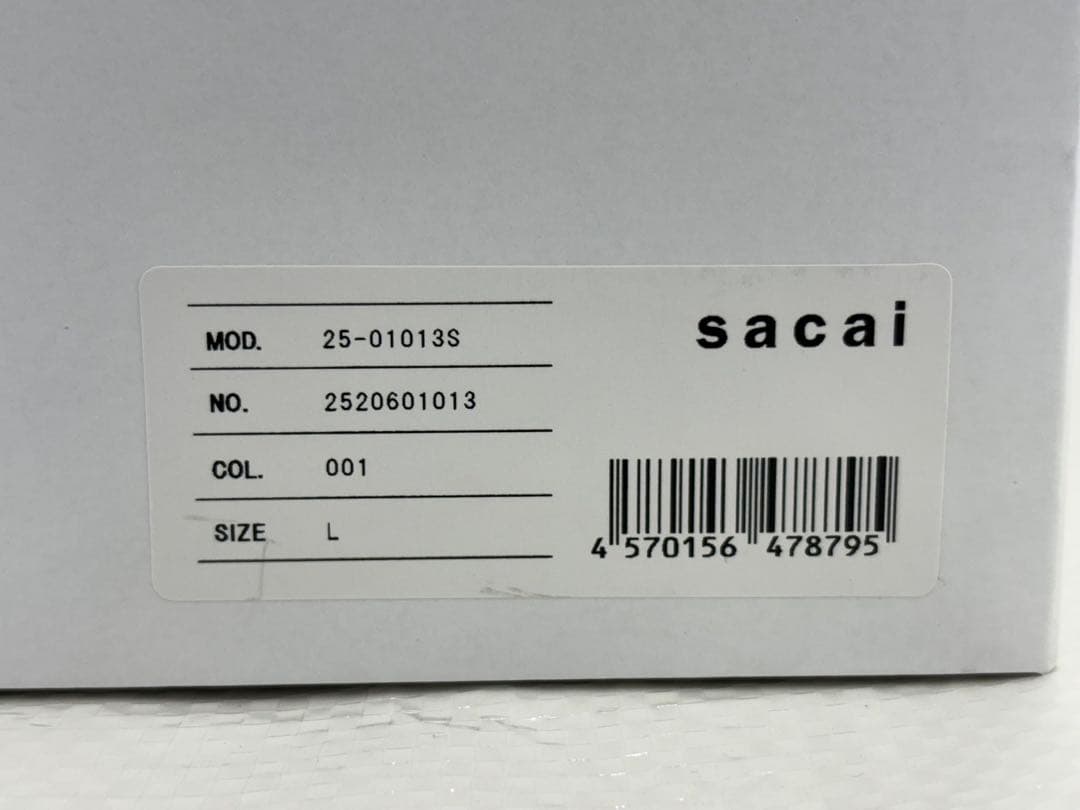 新品 箱 タグ付 サカイ sacai Rubber Boots バックジップ